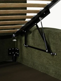 Polsterbett Tayla aus Teddy-Bouclé mit Stauraum