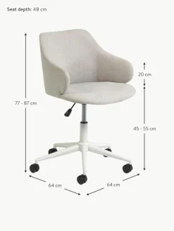 Polster-Schreibtischstuhl Einara, höhenverstellbar