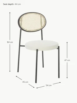 Polsterstühle Remy mit Wiener Geflecht, 2 Stück