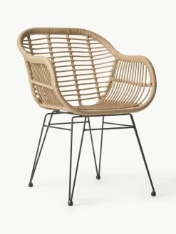 Polyrattan-Armlehnstühle Costa, 2 Stück