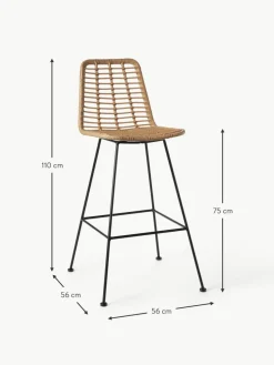 Polyrattan-Barstuhl Costa