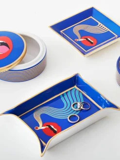 Porzellan Deko-Tablett Full Dose mit Gold