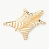 Porzellan Deko-Tablett Zebra mit Gold