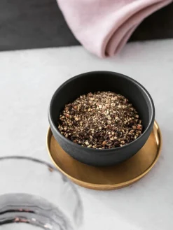 Porzellan-Dipschälchen Manufacture Rock mit Serviertablett, 4er-Set