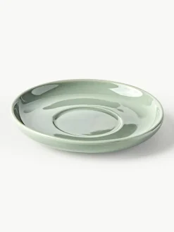 Porzellan-Espressobecher Nessa mit Untertassen, 4 Stück