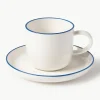 Porzellan-Espressotassen Facile mit Untertassen, 2 Stück