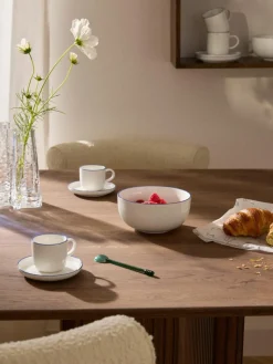 Porzellan-Espressotassen Facile mit Untertassen, 2 Stück