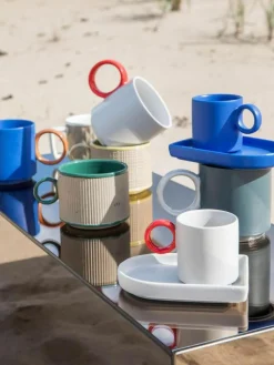 Porzellan-Espressotassen mit Untertassen Niki, 2 Stück