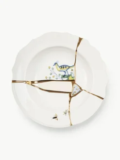 Porzellan-Pastateller Kintsugi