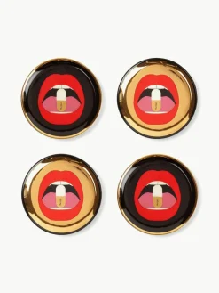 Porzellan-Untersetzer Full Dose mit Gold, 4er-Set