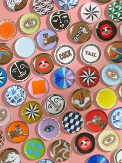 Porzellan-Untersetzer Full Dose mit Gold, 4er-Set