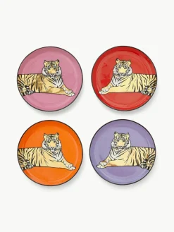 Porzellan-Untersetzer Safari mit Gold, 4er-Set