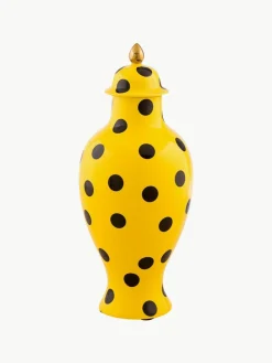 Porzellan-Vase Toiletpaper mit Deckel, H 47 cm