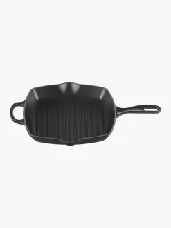 Quadratische Grillpfanne Signature Collection aus Gusseisen mit Rillenstruktur