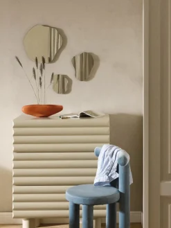 Rahmenloses Wandspiegel-Set Lia in organischer Form, 3er-Set