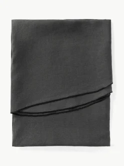 Runde Leinen-Tischdecke Kennedy mit Umkettelung