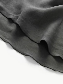 Runde Leinen-Tischdecke Kennedy mit Umkettelung