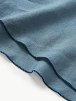 Runde Leinen-Tischdecke Kennedy mit Umkettelung