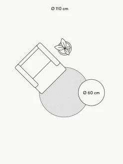 Runder Baumwollteppich Bina mit Rautenmuster, handgetuftet