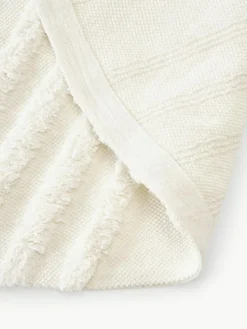 Runder Baumwollteppich Ziggy mit erhabener Hoch-Tief-Struktur