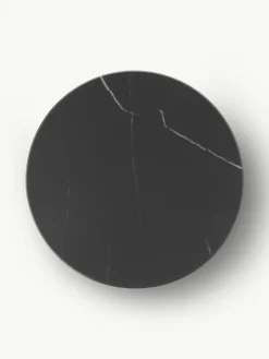 Runder Beistelltisch Antigua mit Glasplatte in Marmor-Optik