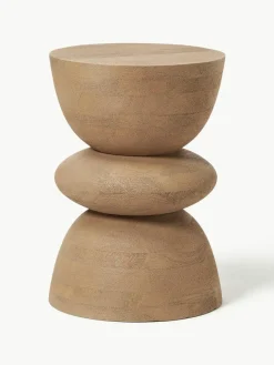 Runder Beistelltisch Benno aus Mangoholz