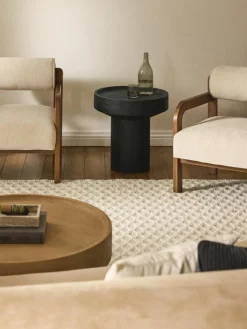 Runder Beistelltisch Benno aus Mangoholz