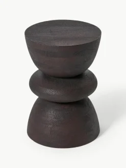 Runder Beistelltisch Benno aus Mangoholz