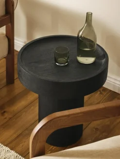 Runder Beistelltisch Benno aus Mangoholz