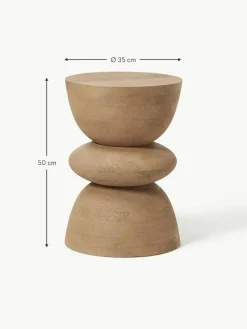 Runder Beistelltisch Benno aus Mangoholz