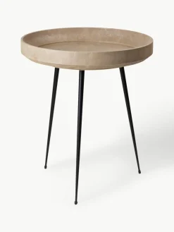 Runder Beistelltisch Bowl aus Eichenholz, handgefertigt