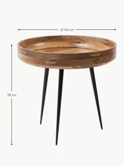 Runder Beistelltisch Bowl aus Mangoholz