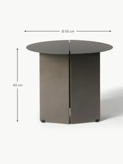 Runder Beistelltisch Oru mit Antik-Finish