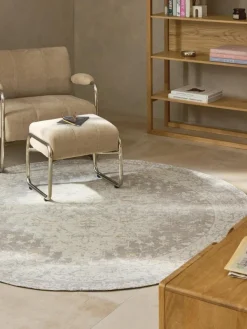 Runder Chenilleteppich Neapel, handgewebt