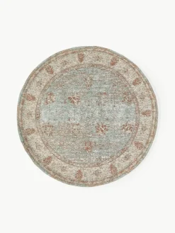 Runder Chenilleteppich Rimini, handgewebt