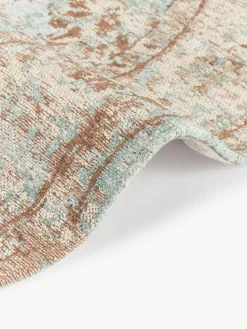 Runder Chenilleteppich Rimini, handgewebt