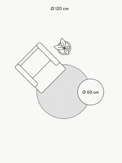 Runder Chenilleteppich Rimini, handgewebt