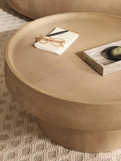 Runder Couchtisch Benno aus Mangoholz