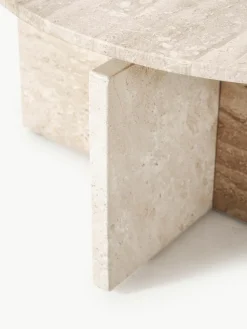 Runder Couchtisch Marisa aus Travertin