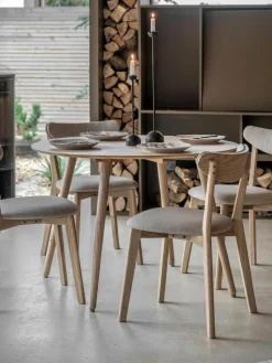 Runder Eichenholz-Esstisch Hatfield, Ø 110 cm