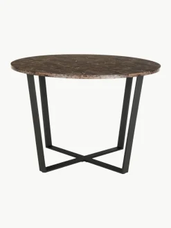 Runder Esstisch Amble mit Tischplatte in Marmor-Optik, Ø 110 cm