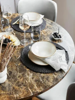 Runder Esstisch Amble mit Tischplatte in Marmor-Optik, Ø 110 cm