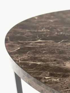 Runder Esstisch Amble mit Tischplatte in Marmor-Optik, Ø 110 cm