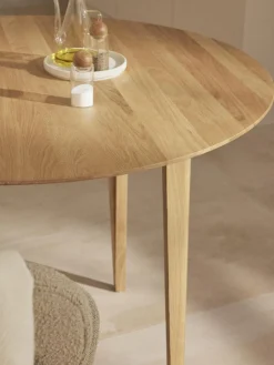 Runder Esstisch Archie aus Eichenholz, Ø 110 cm