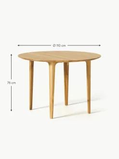 Runder Esstisch Archie aus Eichenholz, Ø 110 cm