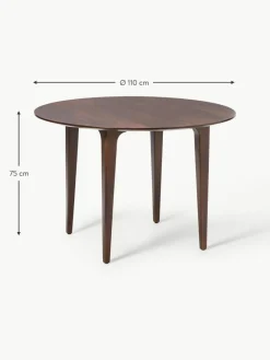 Runder Esstisch Archie aus Mangoholz, Ø 110 cm