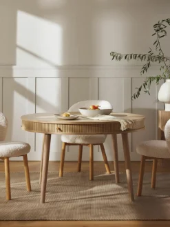 Runder Esstisch Calary mit Stauraum, Ø 120 cm