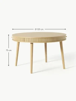 Runder Esstisch Calary mit Stauraum, Ø 120 cm