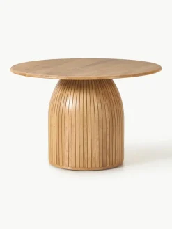 Runder Esstisch Nelly mit Rillenstruktur, in verschiedenen Größen