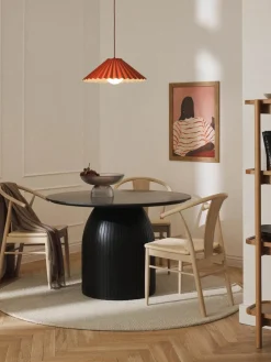 Runder Esstisch Nelly mit Marmor-Tischplatte, Ø 115 cm